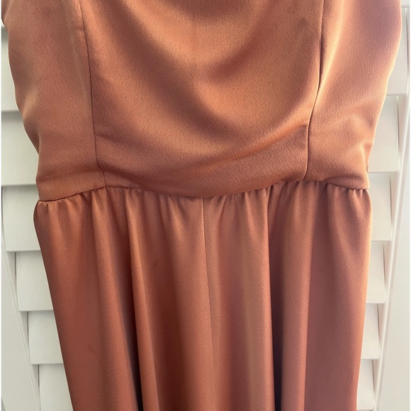 BHLDN Elise Straight Neck Satin A-Line Gown - Picture 6 of 7